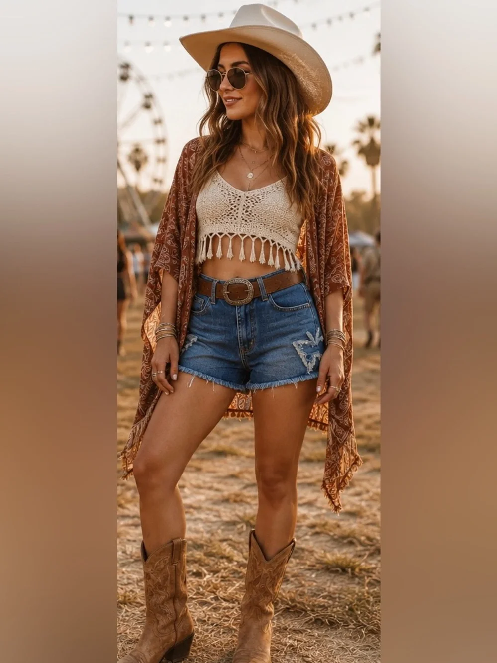 Distressed Denim Cutoff Jean Shorts Boho Chic Frayed Western Festival Y2K, Sz 28